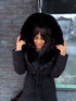 Long jacket "WINTER WEAR FC83" - BLACK